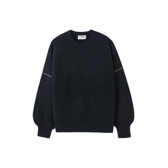 NEW 27 MILES MALIBU women's silvia knitted sweater in black
